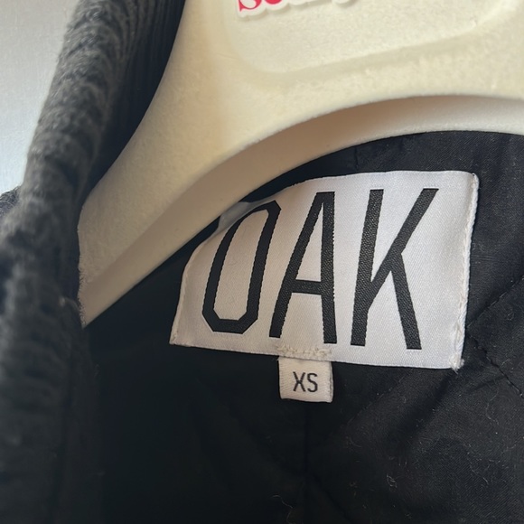 OAK Leather Sleeve Varsity Long Coat - Picture 4 of 14